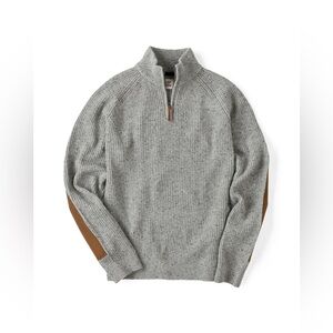 Flint & Tinder Highlands Guide Quarter Zip Sweater Men’s XL Grey Knit Huckberry